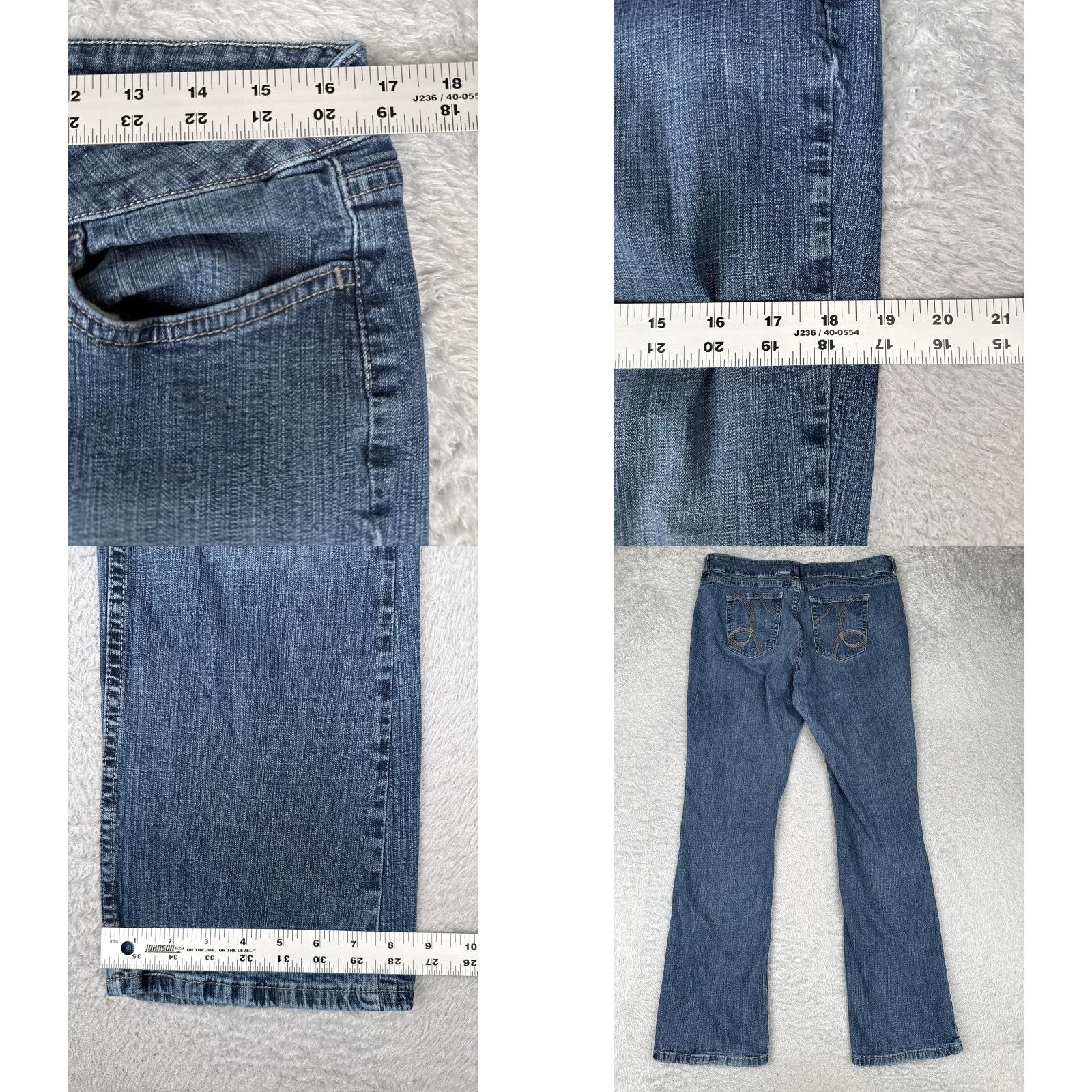 Lee Riders By Lee Jeans Womens 16 Medium Blue Mid Rise Bootcut Stretch Denim 34x30 Size 38" / US 16 / IT 52 - 9 Thumbnail