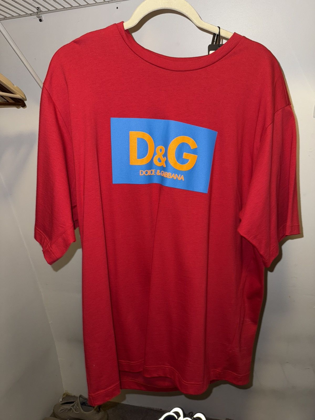 Dolce & Gabbana Dolce & Gabbana Color-Blocked Logo Crewneck T-Shirt Size US L / EU 52-54 / 3 - 1 Thumbnail