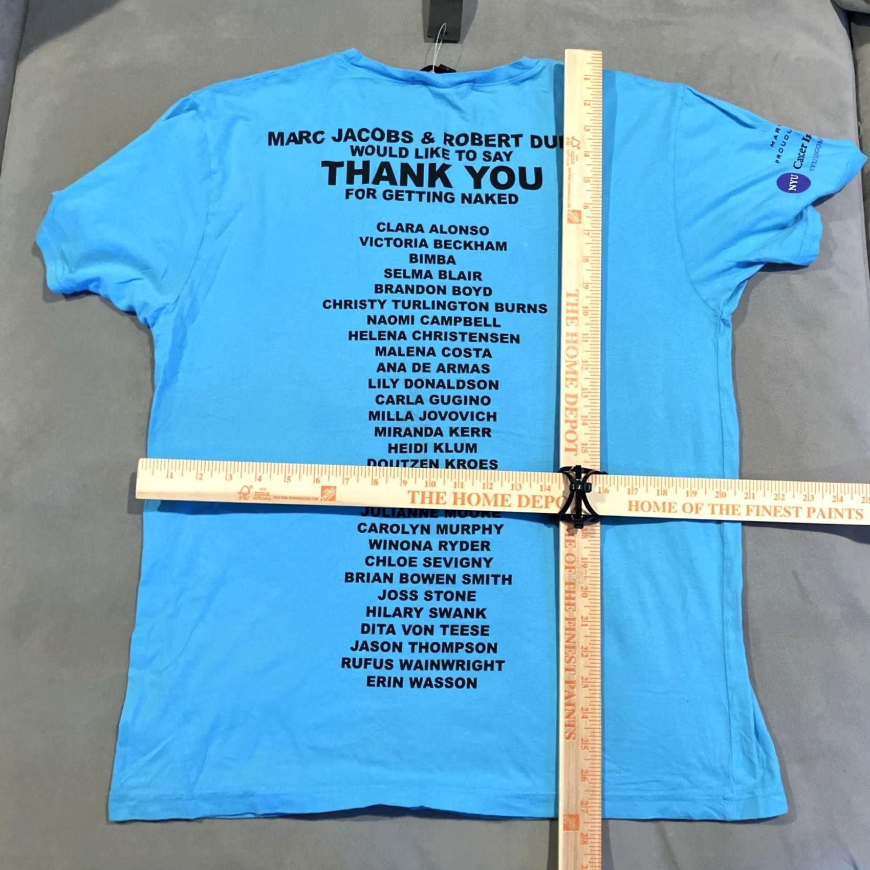 Marc Jacobs Marc Jacobs T-Shirt LRG Blue Graphic Tee 100% Cotton PROTECT THE SKIN YOU'RE IN HELENA CHRISTENSEN Mens Size US L / EU 52-54 / 3 - 6 Thumbnail