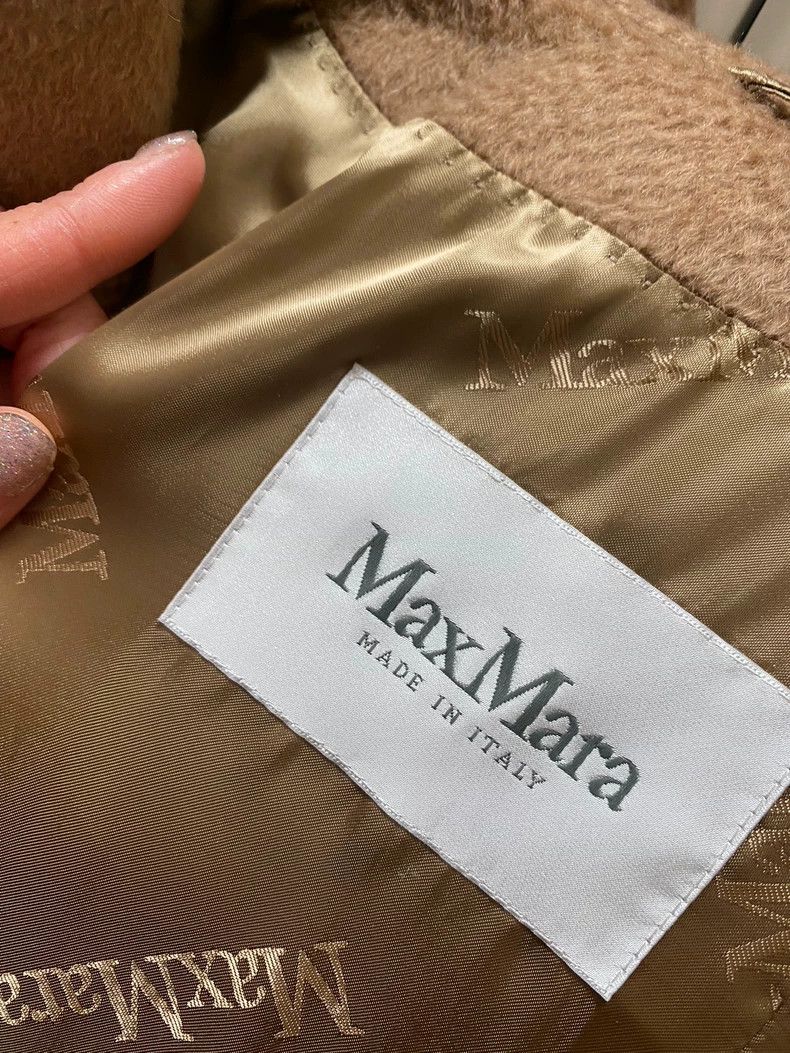 Max Mara Max Mara 100% Camel Hair Water Ripple Size S / US 4 / IT 40 - 3 Thumbnail