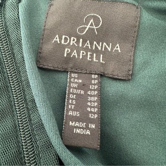 Adrianna Papell Adrianna Papell Emerald Green Beaded Dress Size M / US 6-8 / IT 42-44 - 8 Thumbnail