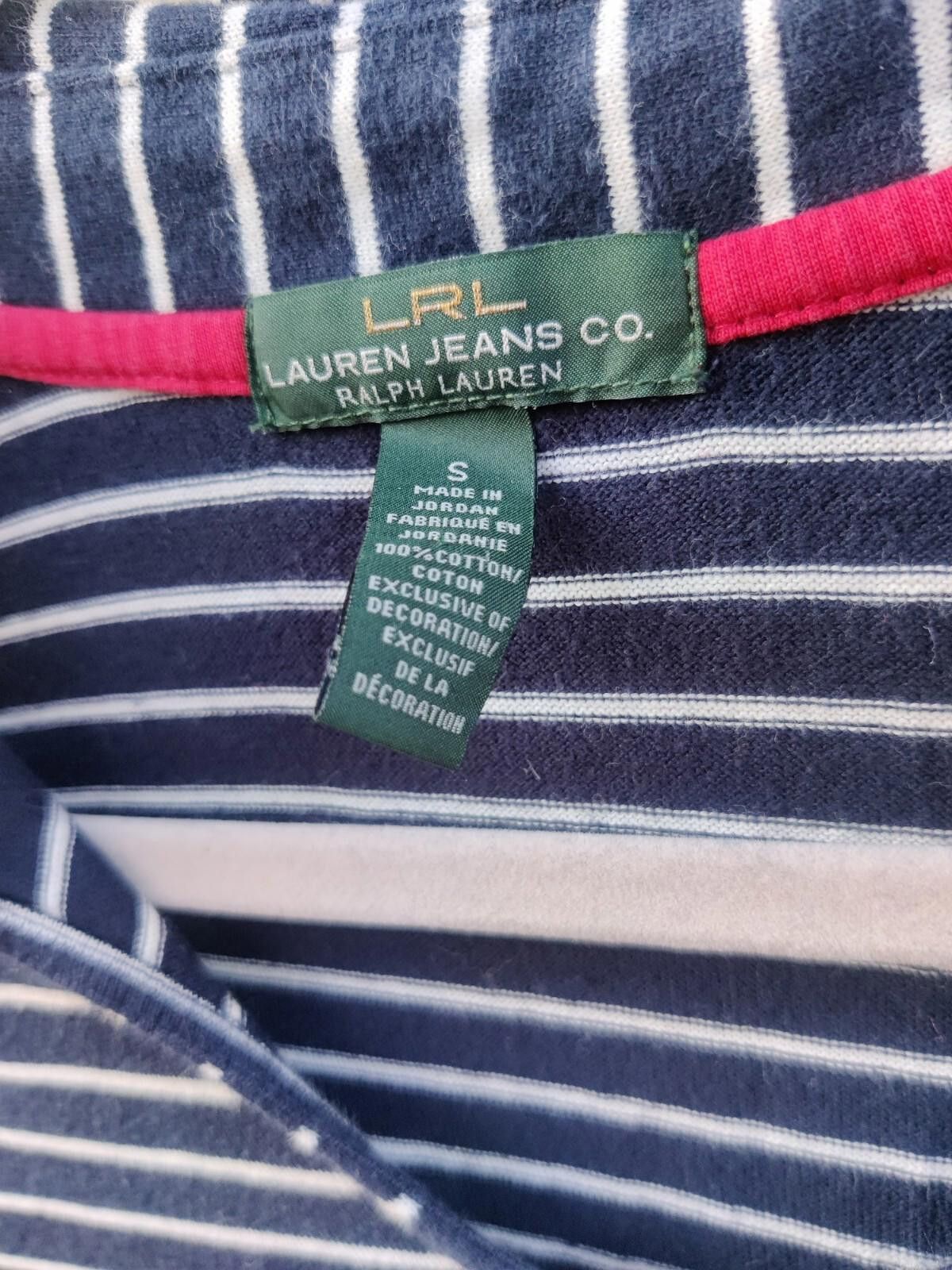 Lauren Ralph Lauren Vintage LRL Ralph Lauren Jeans Co Shirt Dress Navy Blue Whi Size S / US 4 / IT 40 - 11 Thumbnail