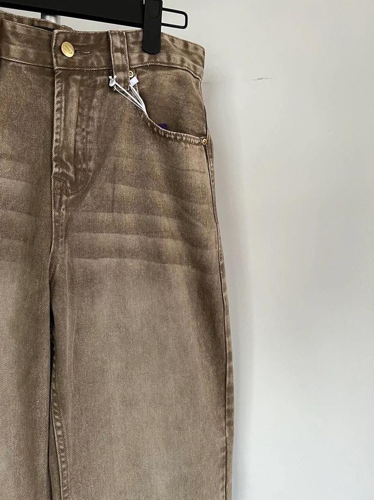 Vintage Beige Whiskered Wide-Leg Jeans Size US 30 / EU 46 - 4 Thumbnail