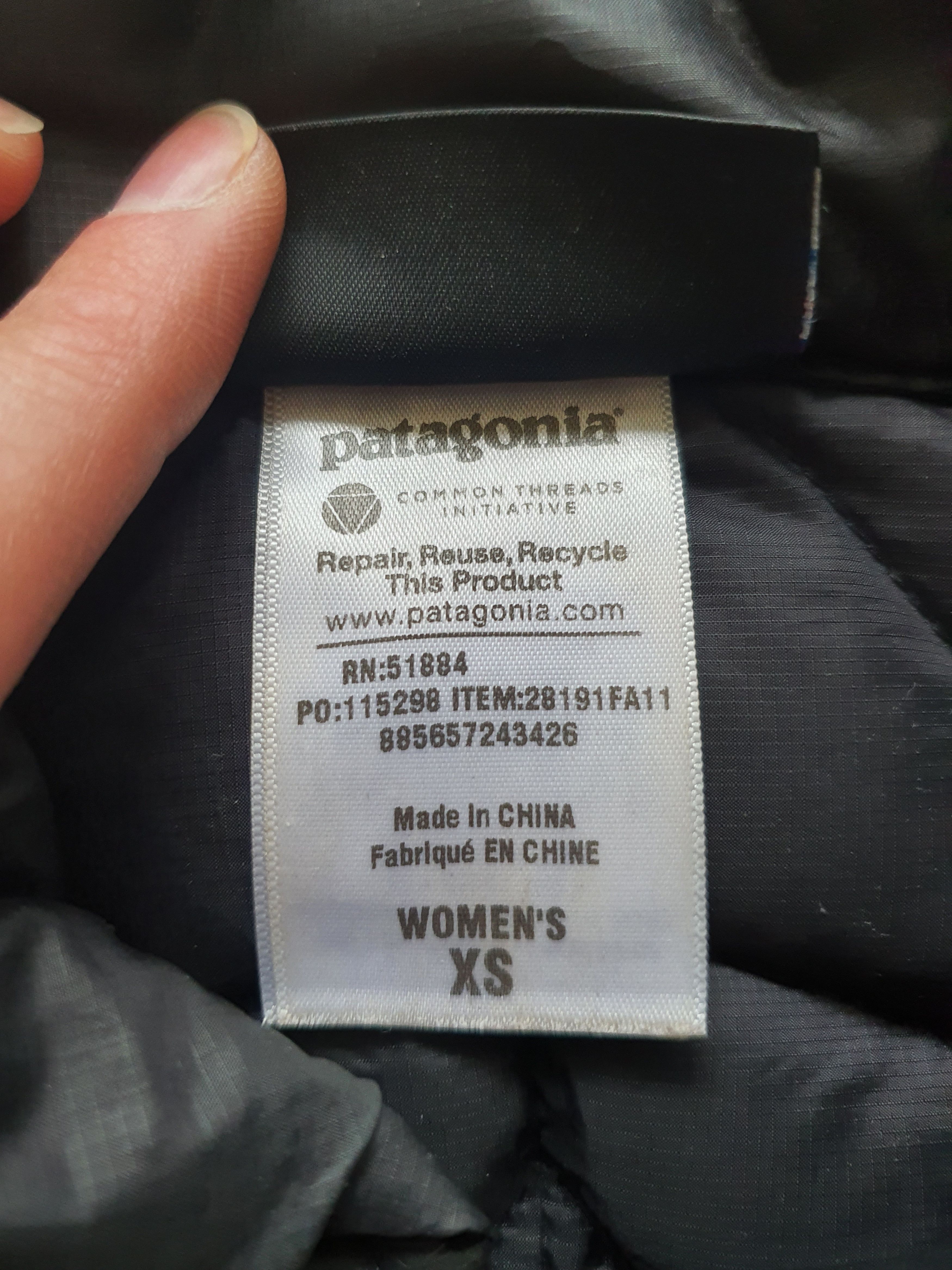 Patagonia Quilted Down Sweater Puffer Jacket Ski Coat Size XS / US 0-2 / IT 36-38 - 6 Thumbnail