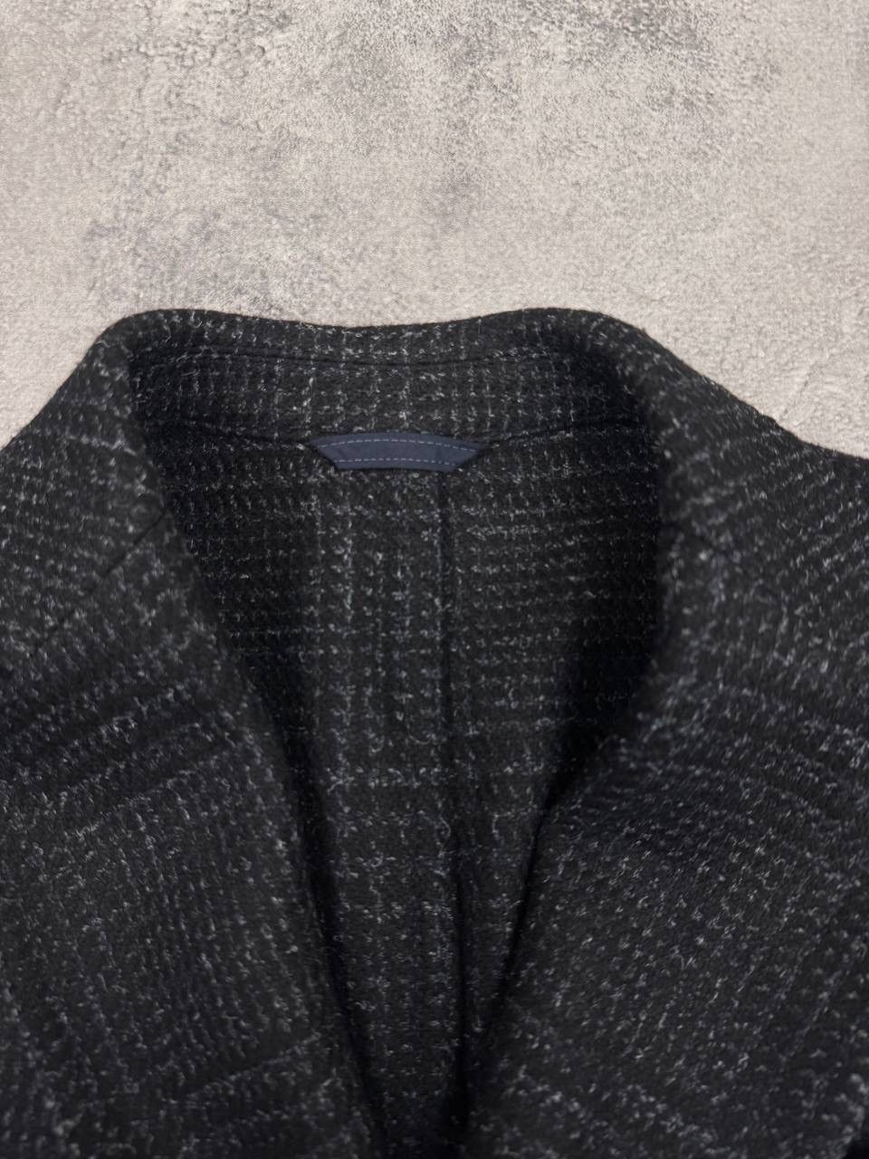 L.B.M. 1911 L.B.M 1911 Men Wool Coat Double Breasted Dark Grey Check Size US M / EU 48-50 / 2 - 9 Thumbnail