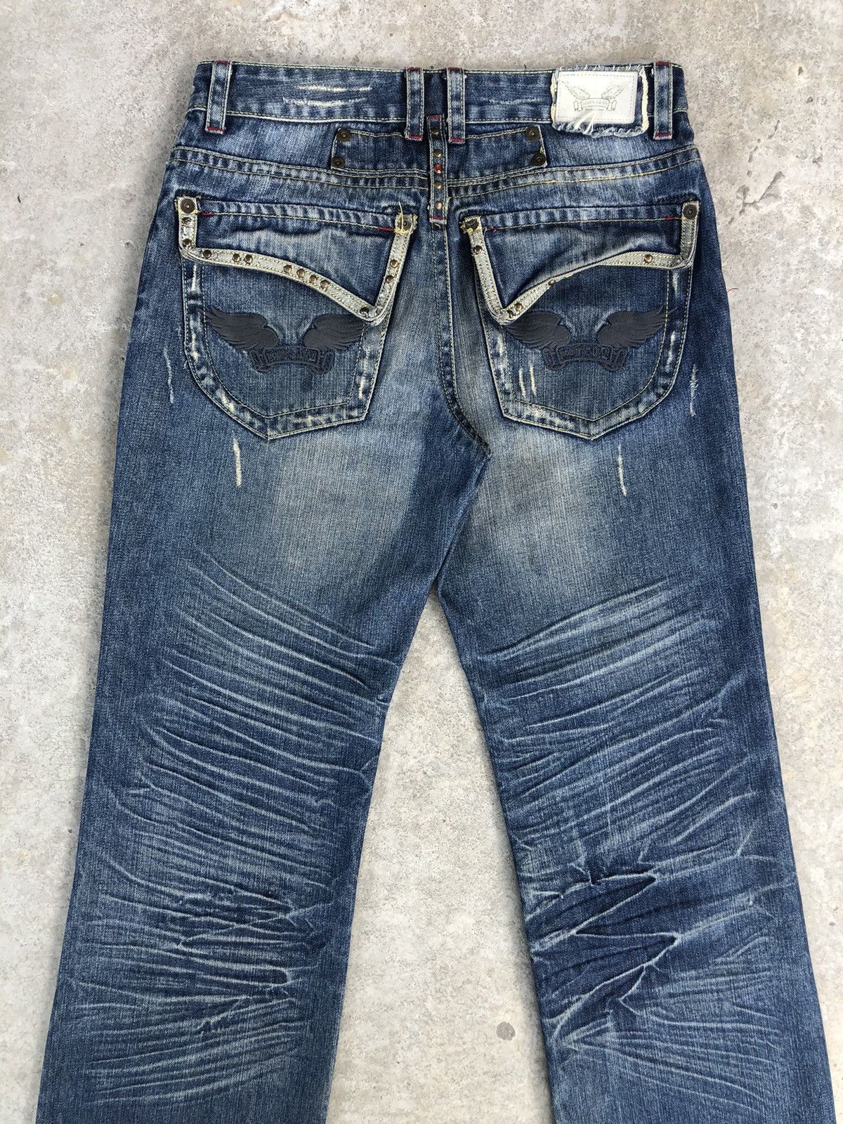 Robins Jeans Vintage Robin’s Embroidered Logo Distressed Jeans Size US 32 / EU 48 - 8 Thumbnail