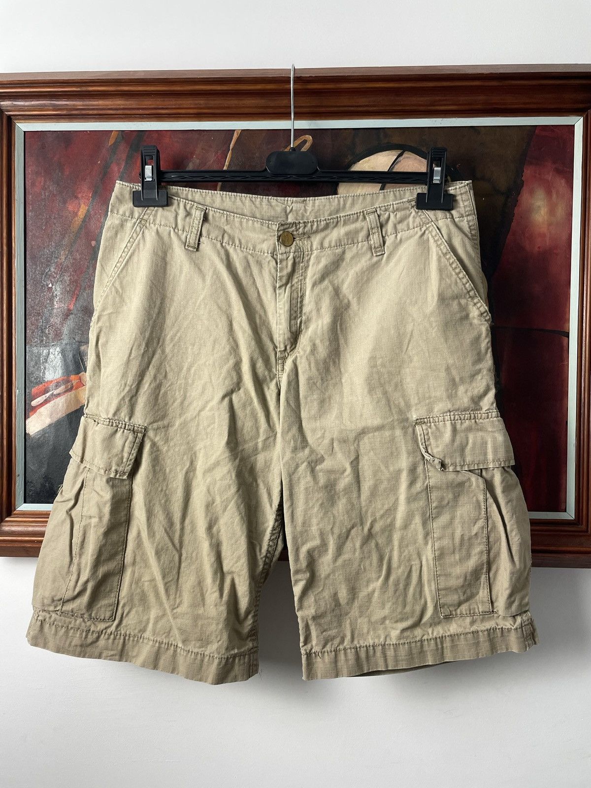 Carhartt Rare Vintage Carhartt Aviation Bermuda Beige Cargo Shorts Size US 29 - 2 Thumbnail