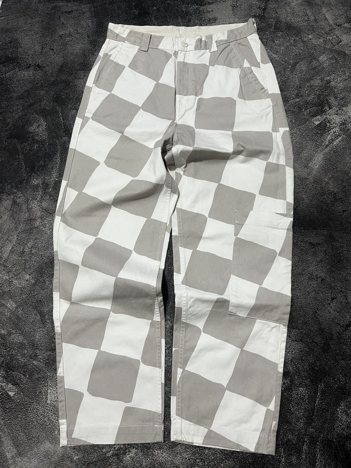 Kapital Baggy Checkered Cargo Pants Size US 33 - 1 Thumbnail