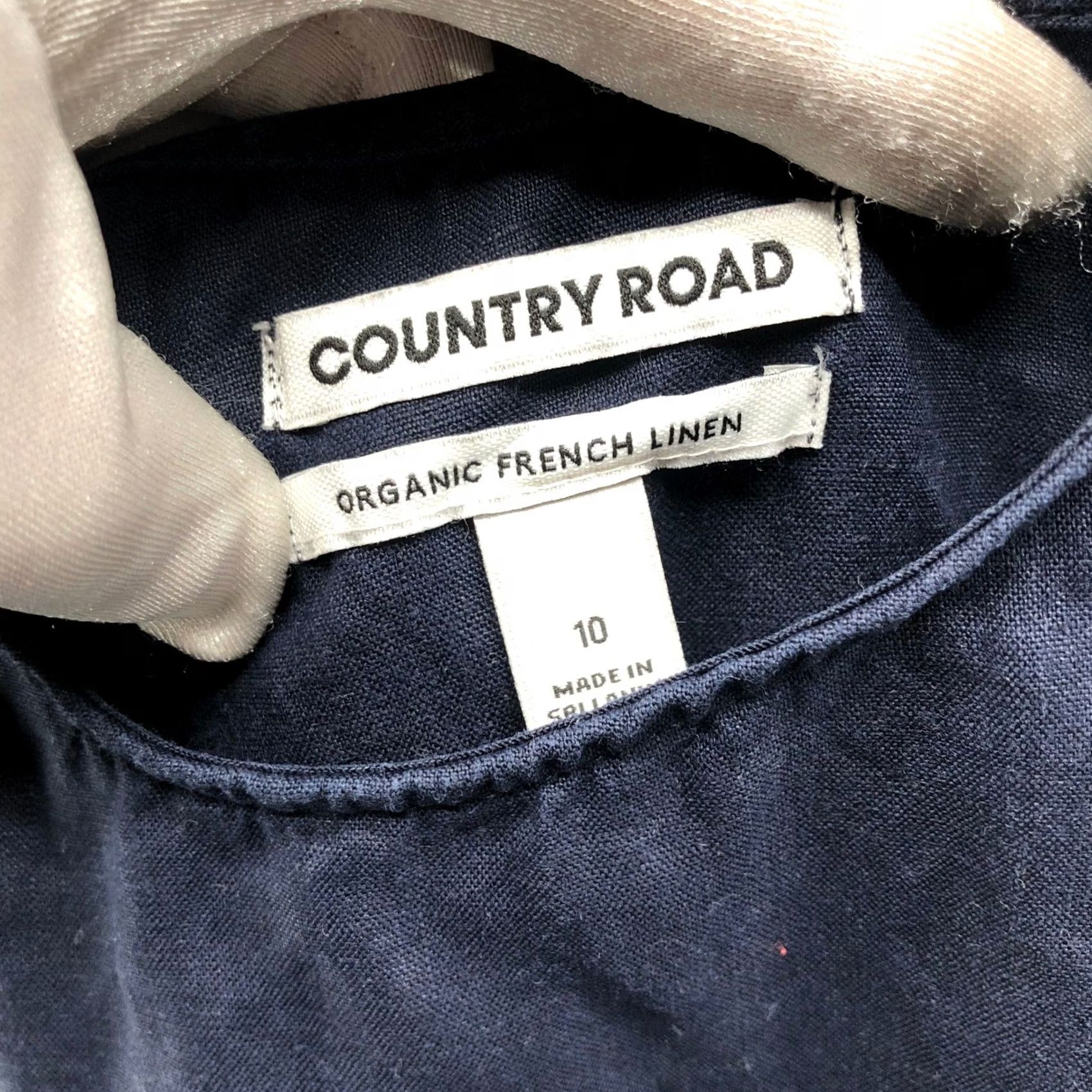 Country Road Country Road Tank Top Womens 10 Navy Blue Scoop Neck Linen Sleeveless Organic French Linen Casual Summer Lounge Minimalist Women Size L / US 10 / IT 46 - 7 Thumbnail