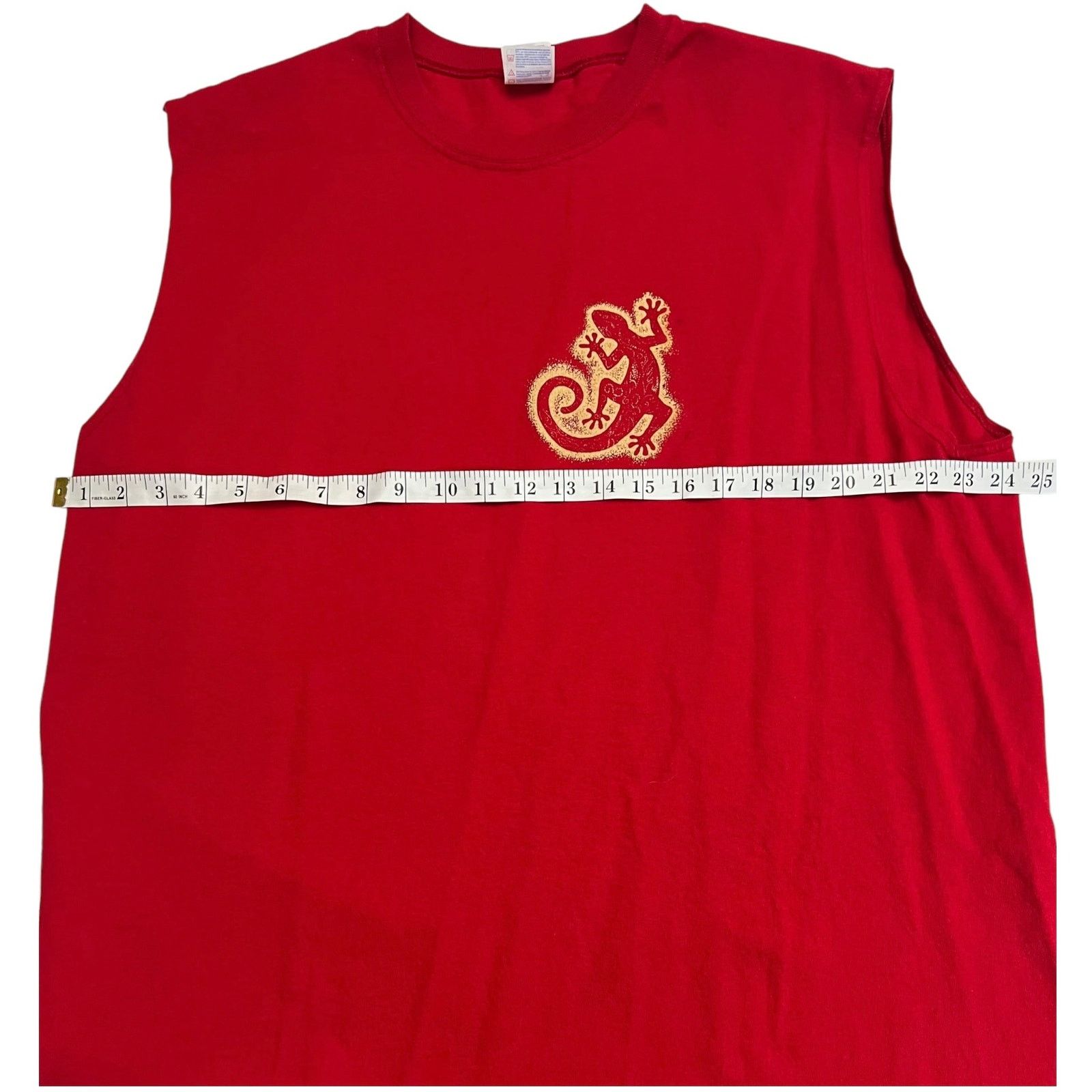 Other Puerto Vallarta Gecko Muscle Shirt Red Sleeveless Tank Top Size US XXL / EU 58 / 5 - 13 Thumbnail