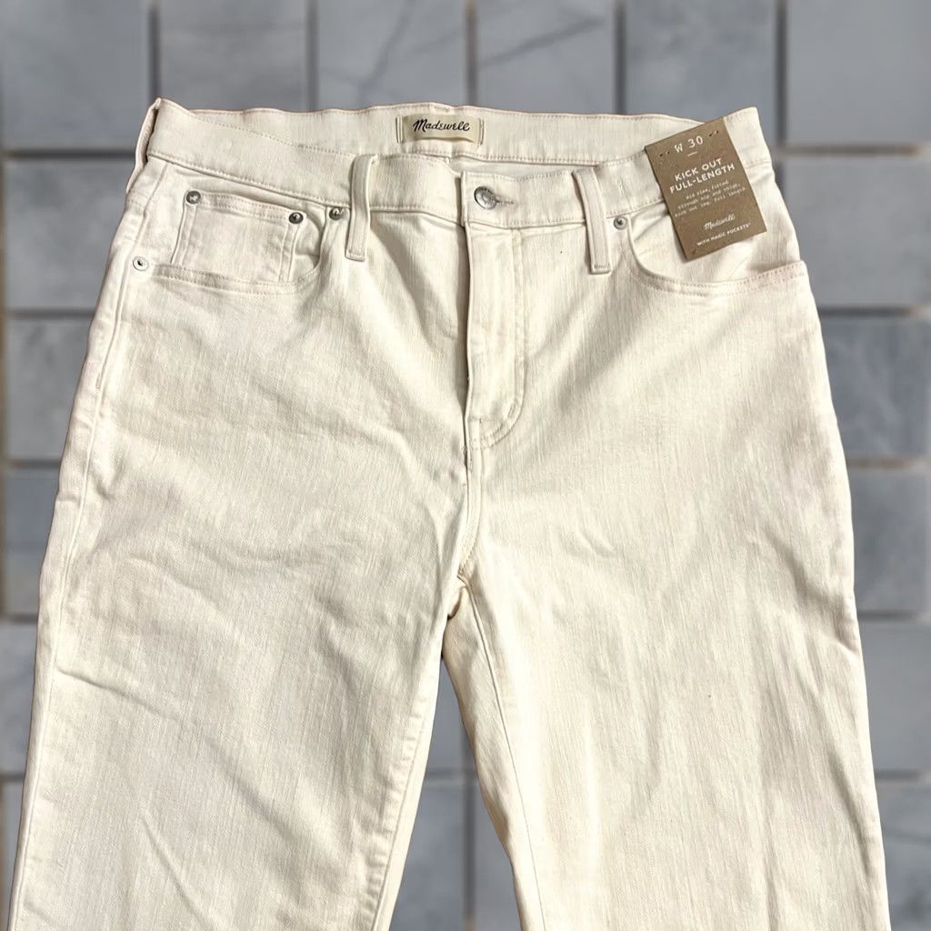 Madewell Madewell Jeans Women 30 Kick Out Full Length Straight Leg White Pants Size 30" / US 8 / IT 44 - 1 Thumbnail