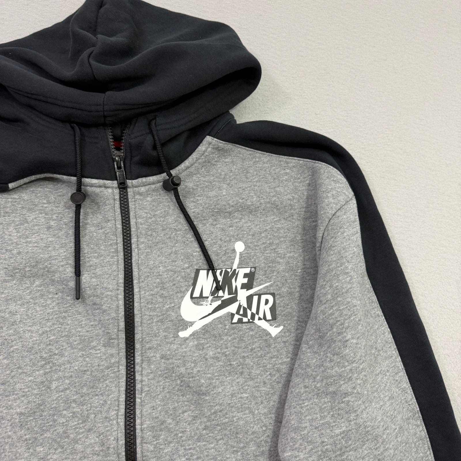 Jordan Brand Jordan Jumpman Classic Full Zip Hoodie Large Gray Black Size US L / EU 52-54 / 3 - 3 Thumbnail