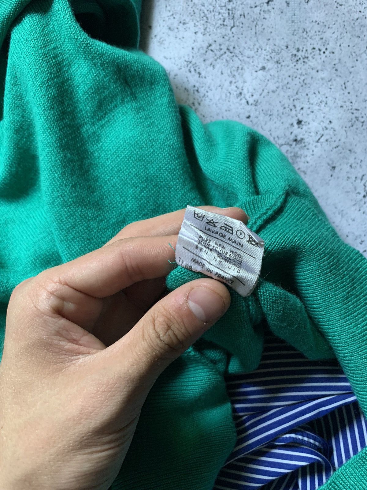 Lacoste × Vintage Vintage Lacoste V Neck Sweater Knitwear Green Y2K USA Size US S / EU 44-46 / 1 - 8 Thumbnail