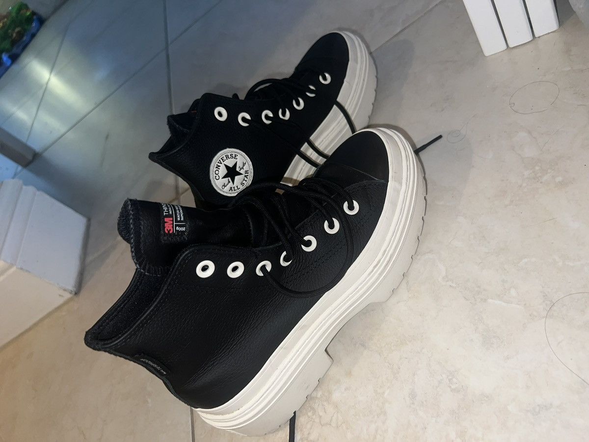 Converse Black Lugged Platform Leather Water-Resistant Converse Size US 6 / IT 36 - 7 Thumbnail