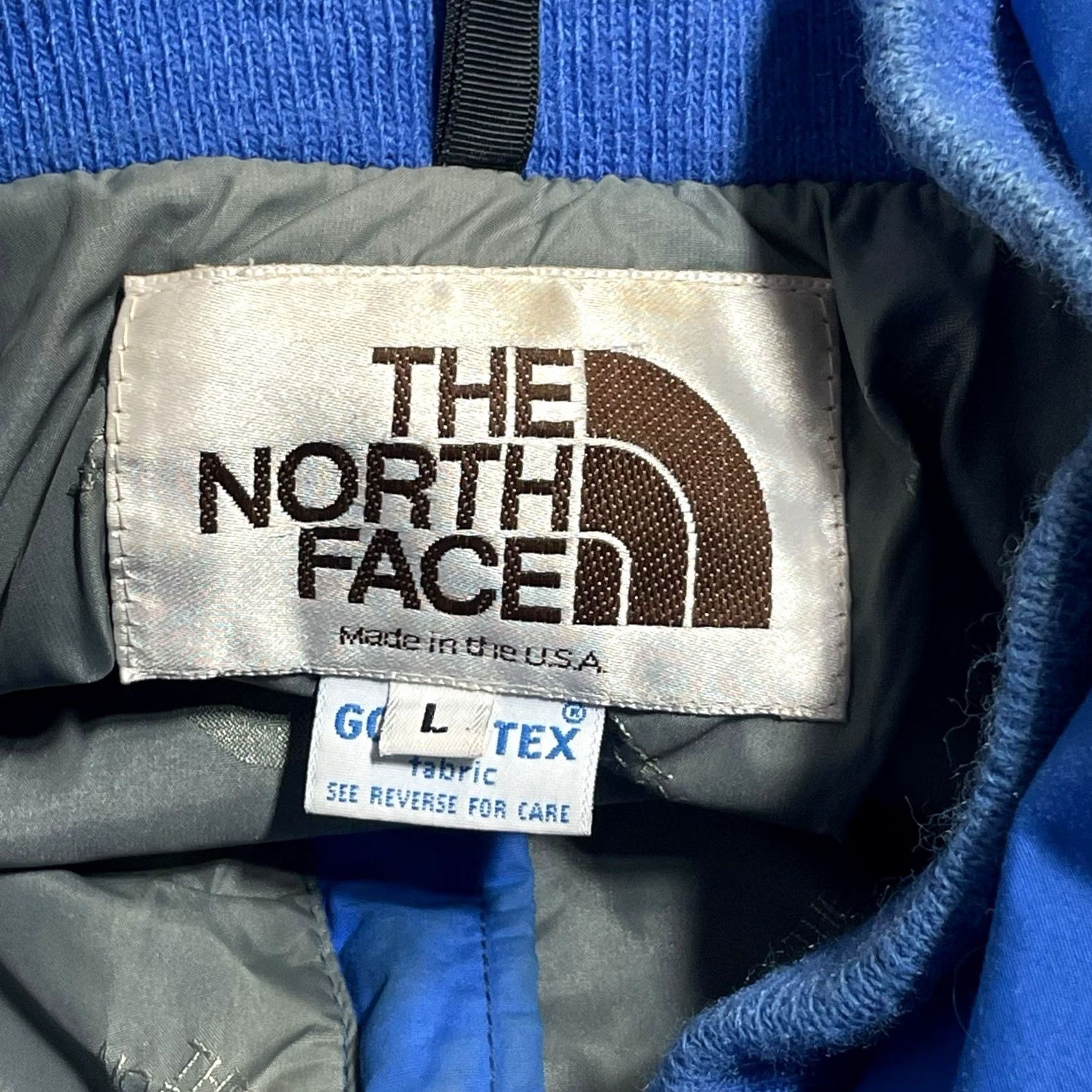 The North Face VINTAGE The North Face Gore-Tex Hoodie Windbreaker Jacket Zip Blue L Mens Womens Unisex Adults Fall Spring Water Resistant USA Mountain Light 70s 80s Size US L / EU 52-54 / 3 - 5 Thumbnail