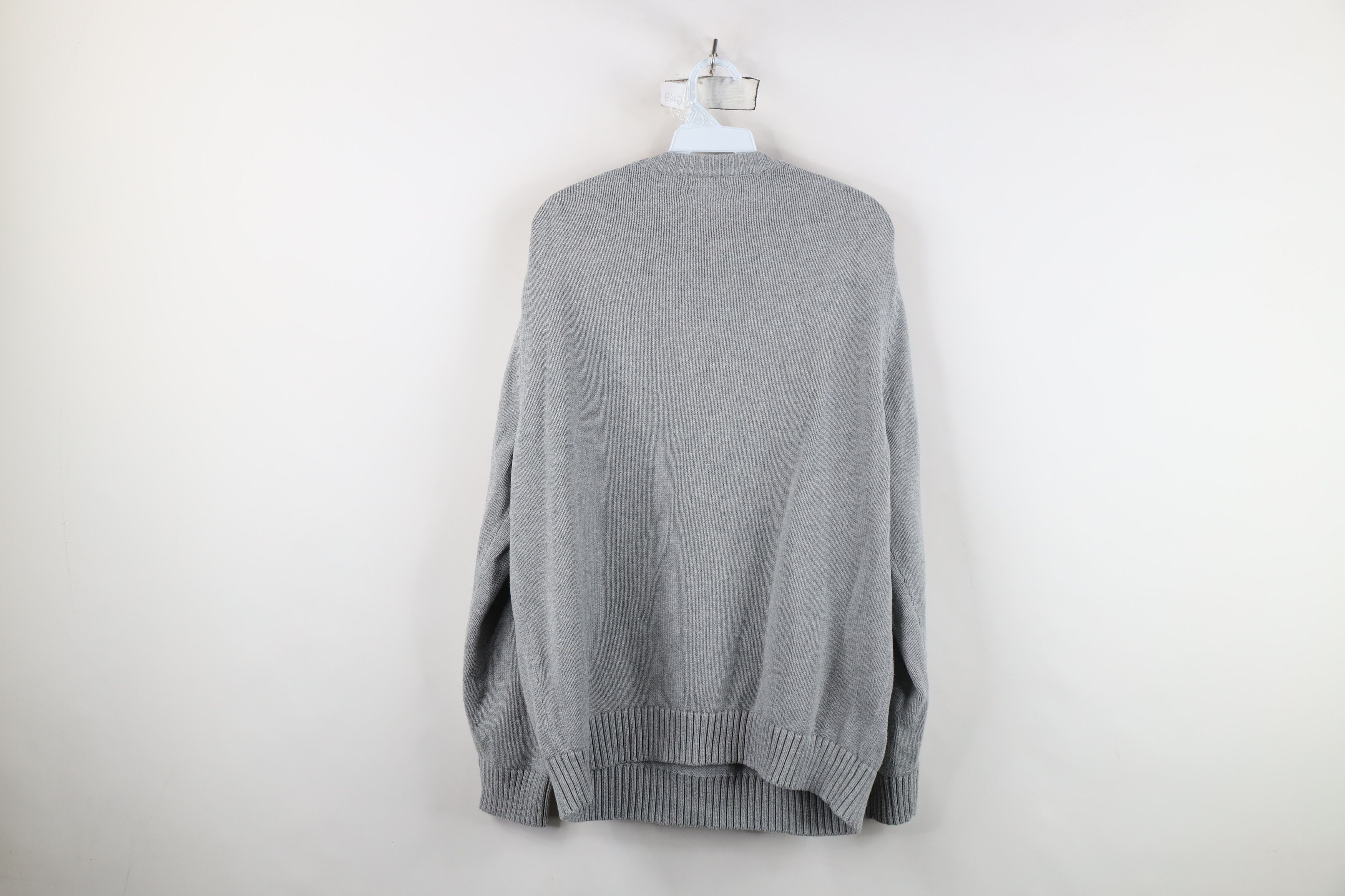 L.L. Bean Vintage 90s LL Bean Blank Cotton Knit Crewneck Sweater Gray Size US XL / EU 56 / 4 - 9 Thumbnail