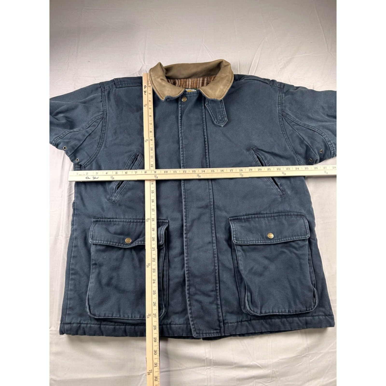 Vintage Cabela's Coat Mens Large Blue Canvas Insulated Parka Hunting Outdoor Chore Barn Size US L / EU 52-54 / 3 - 6 Thumbnail