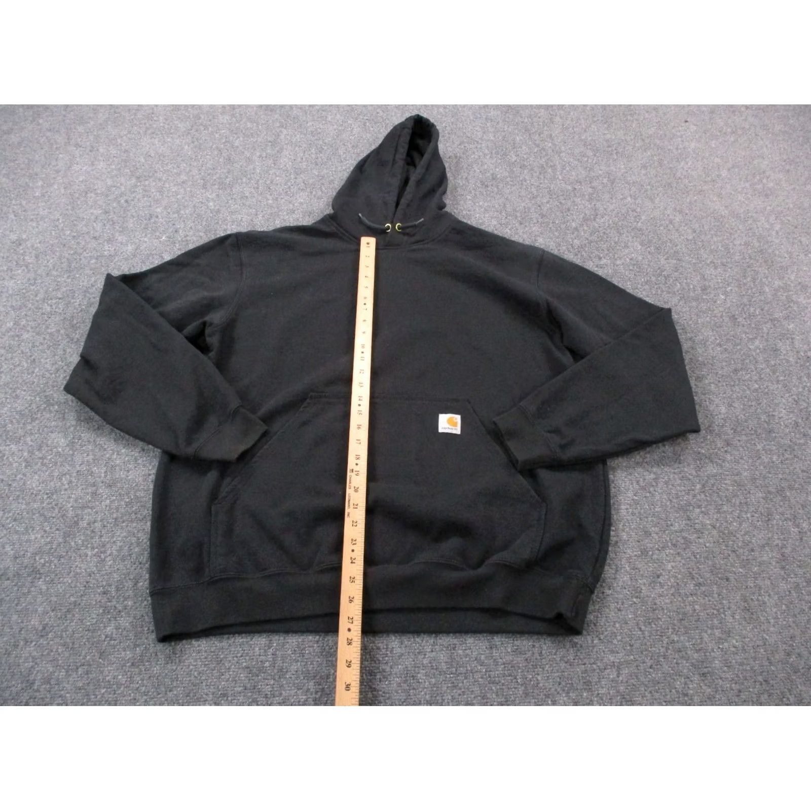 Carhartt Carhartt Hoodie Mens L Black Graphic Print Sweatshirt Pullover Hooded Pockets Thermal Knit Cotton Polyester Regular Size Type: L/Black Size US L / EU 52-54 / 3 - 4 Thumbnail