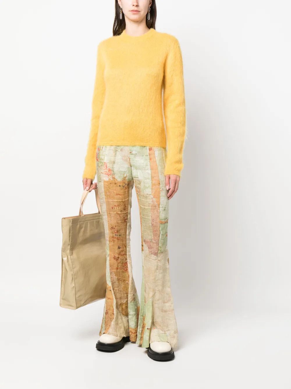 Marni o1y1125 Crewneck Sweater in Yellow Size M / US 6-8 / IT 42-44 - 5 Thumbnail