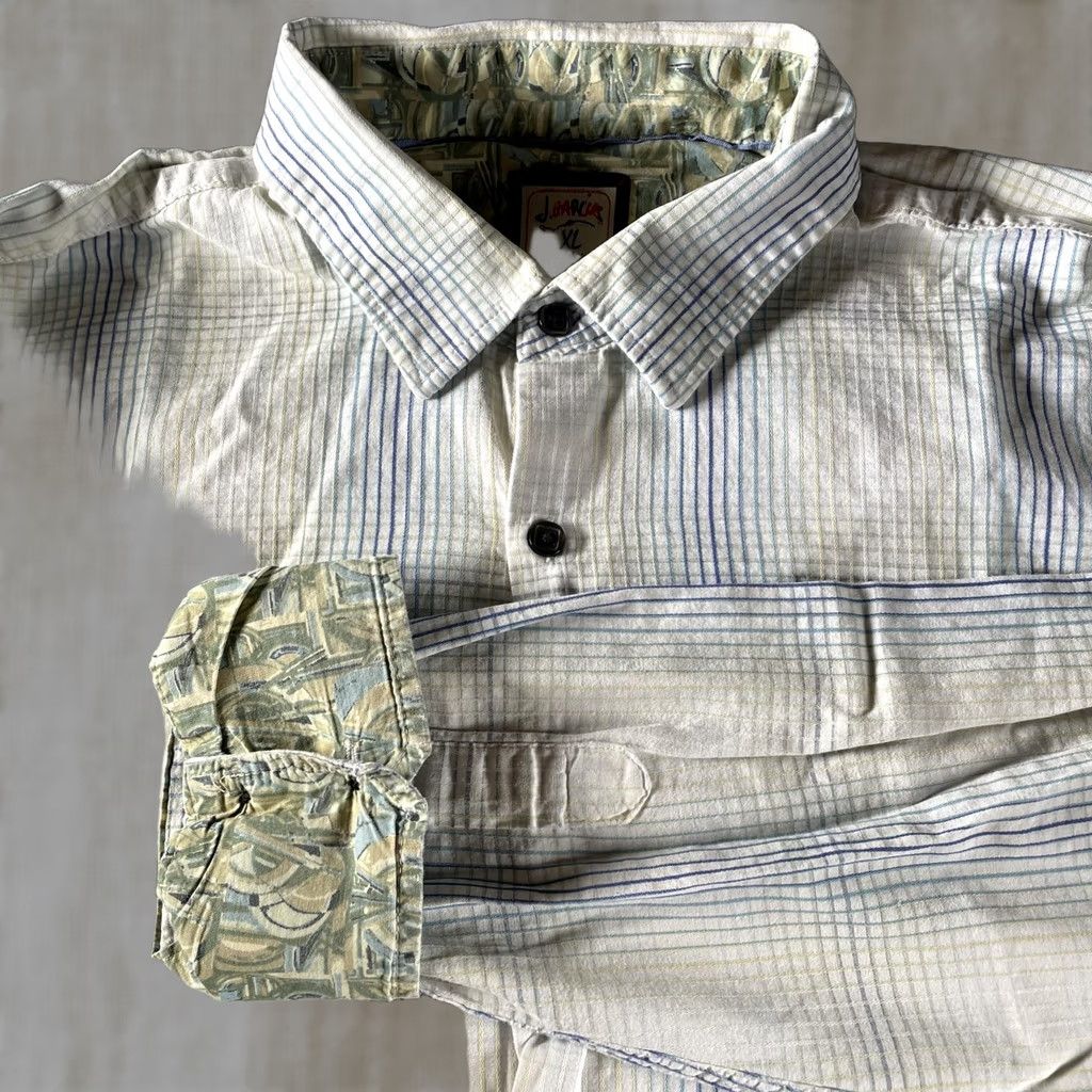 j garcia dress shirts Jerry Garcia Modern-Fit Button Front Dress Shirt - Grey - Men's Medium M