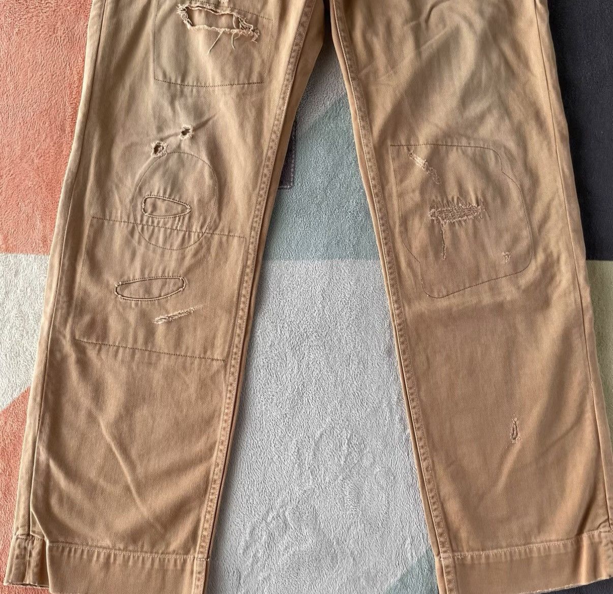 RRL Ralph Lauren RRL Ralph Lauren Double RL Patchwork Casual Pants K22 Size US 28 / EU 44 - 3 Thumbnail