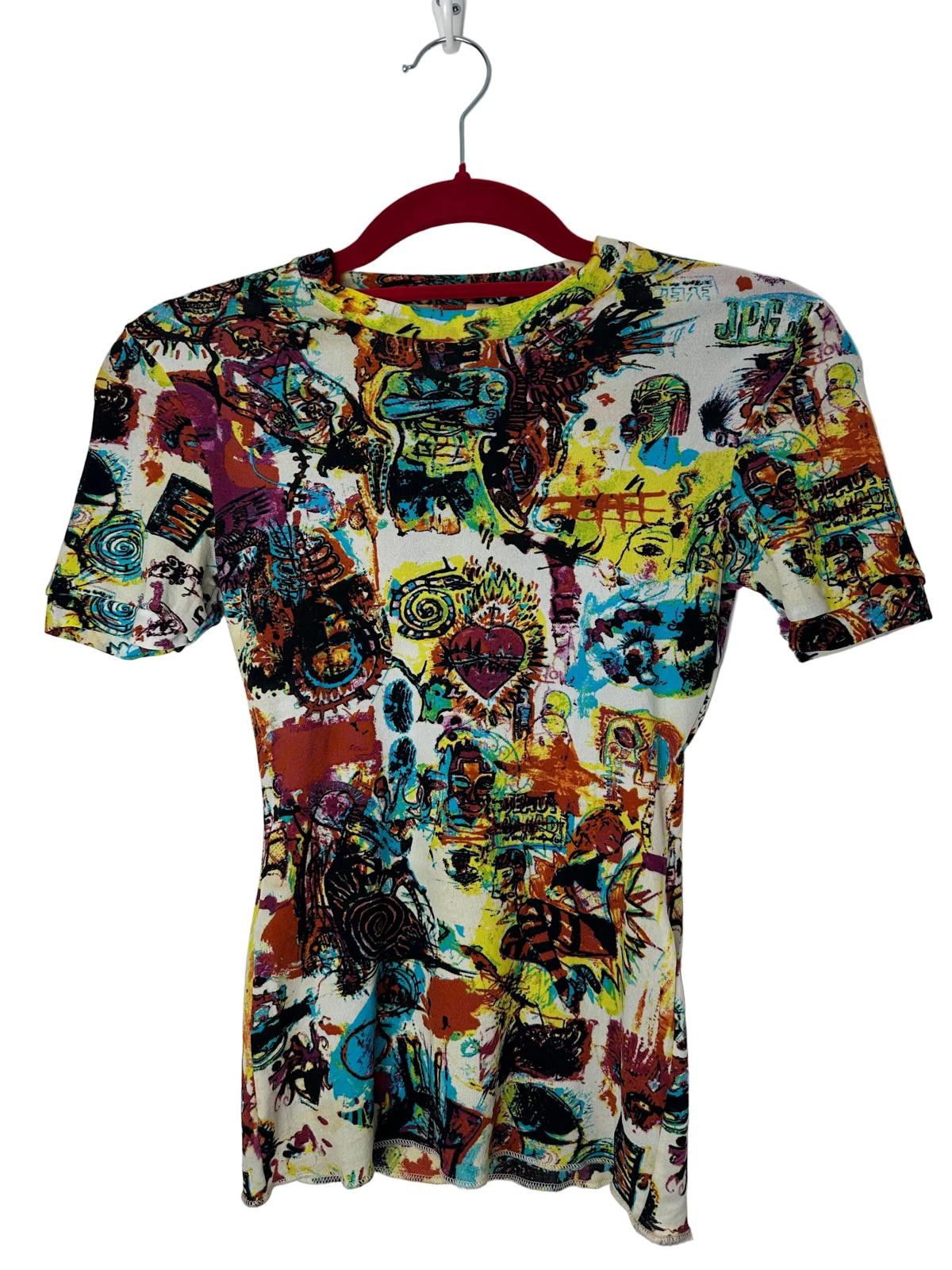Jean Paul Gaultier Jean Paul Gaultier Jeans Basquiat White Printed Top Size S / US 4 / IT 40 - 3 Thumbnail