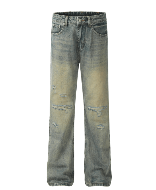 Japanese Brand × Jean Men's street heavy washed distressed jeans y2k Size US 32 / EU 48 - 1 Thumbnail