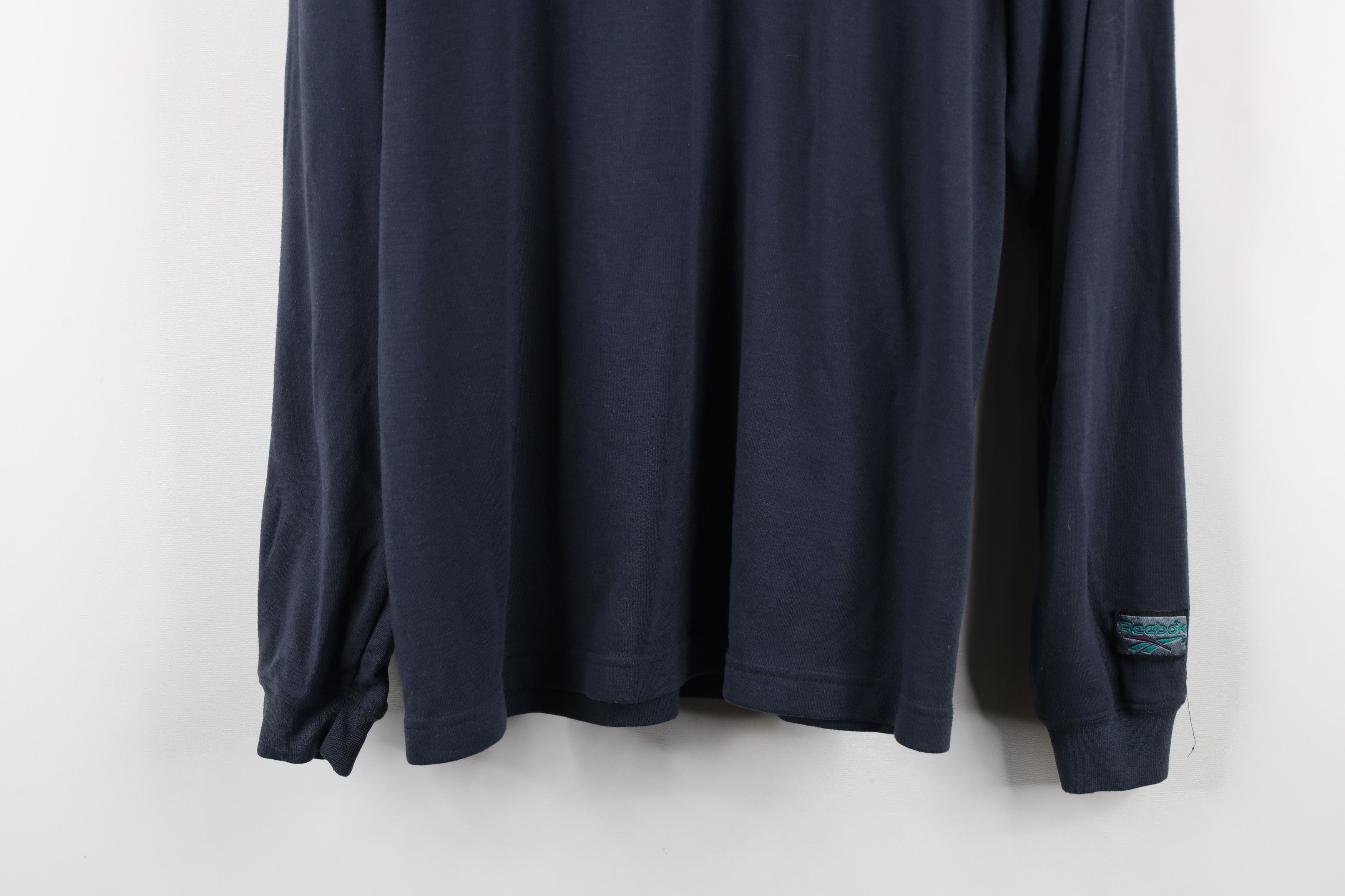 Reebok × Vintage Vintage 90s Reebok Mock Neck Long Sleeve T-Shirt Gray USA Size US XL / EU 56 / 4 - 3 Thumbnail