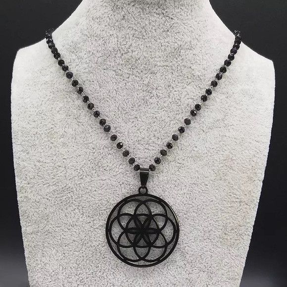 Other Yoga Flower of Life Stainless Steel Necklace Size ONE SIZE - 2 Thumbnail