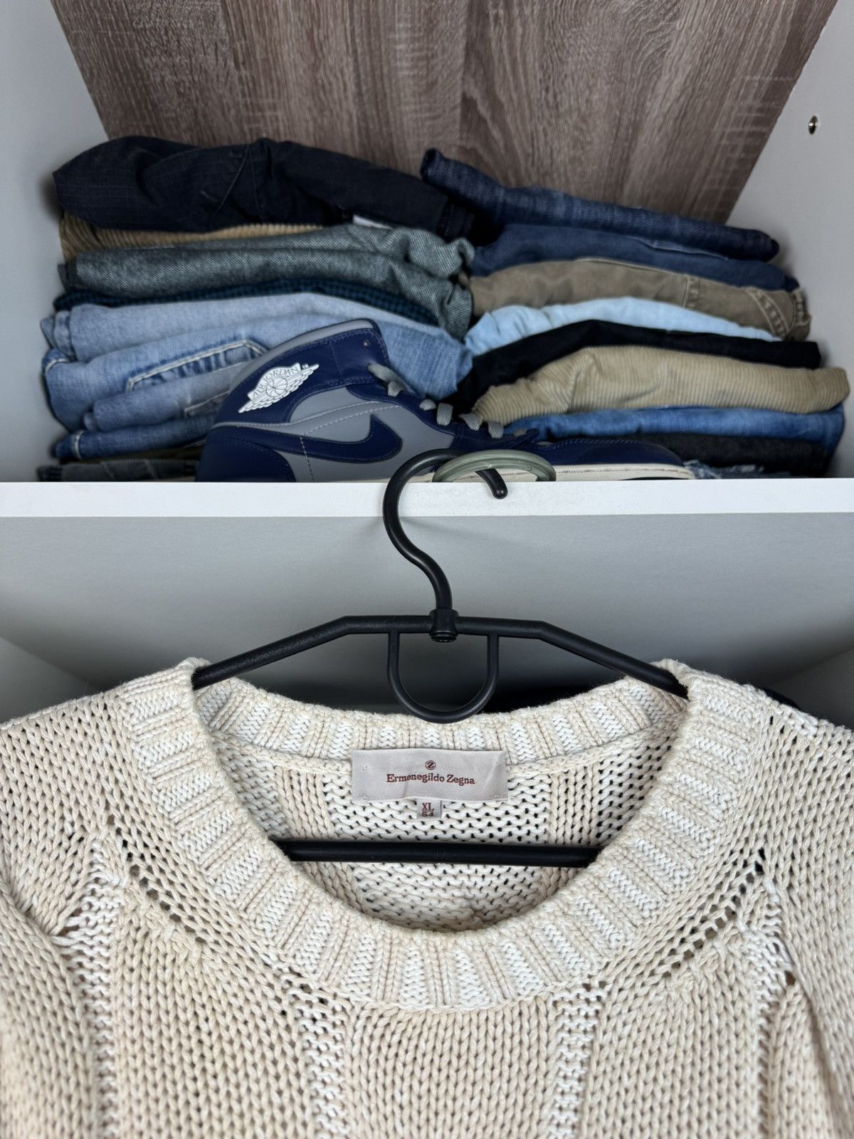 Ermenegildo Zegna Ermenegildo Zegna Men’s Cotton Cable Knit Sweater Size US XL / EU 56 / 4 - 4 Thumbnail