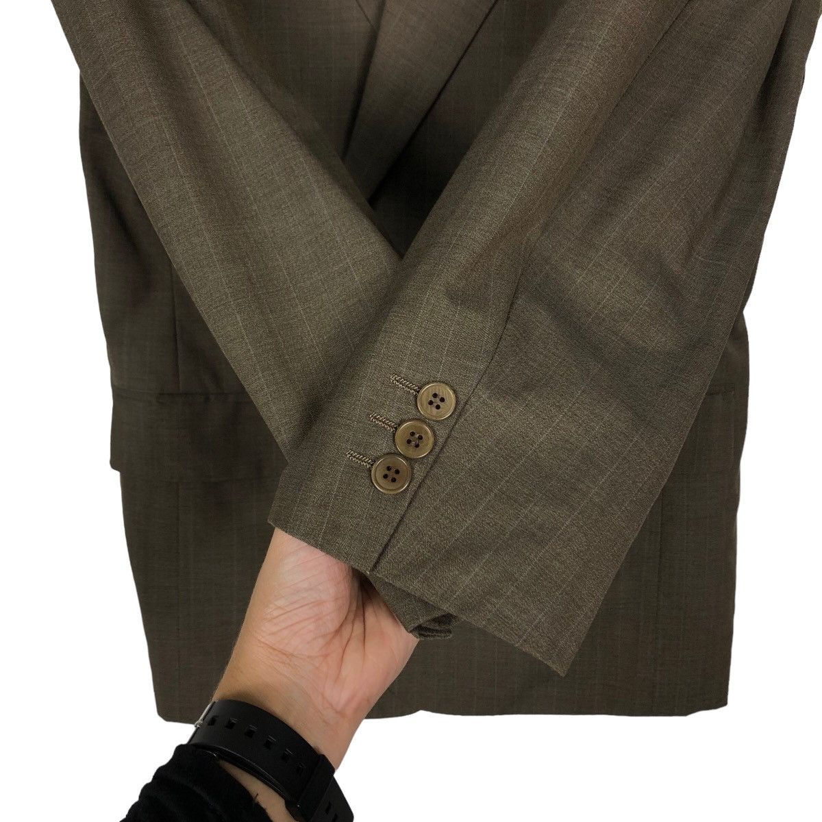 Japanese Brand 🔥Rich Brown - Pin Stripped Double Breast Coats Jacket Size US M / EU 48-50 / 2 - 12 Thumbnail
