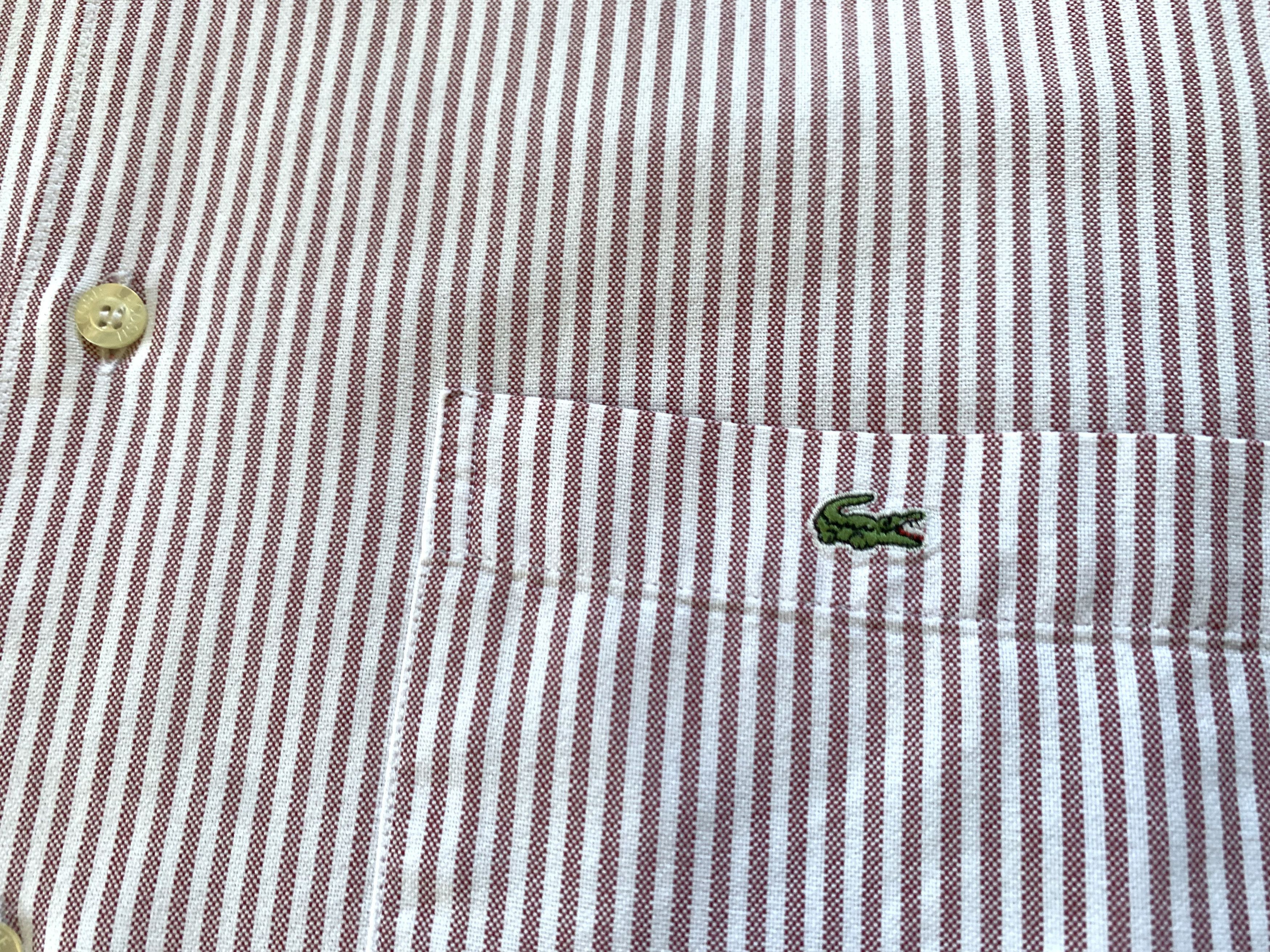 Lacoste Vintage Lacoste Striped Short Sleeve Shirt Size US S / EU 44-46 / 1 - 5 Thumbnail