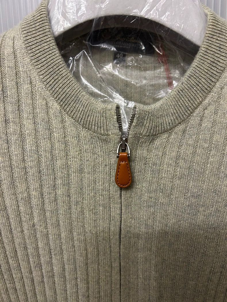Loro Piana LORO PIANA Gray green cashmere zip sweater Size M / US 6-8 / IT 42-44 - 4 Thumbnail