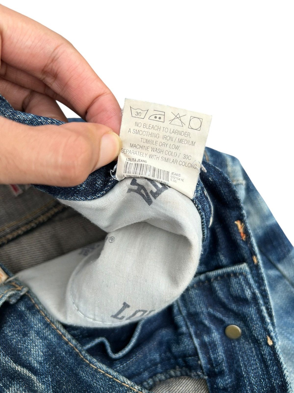 Kapital YOSHITOMO NARA LOLITA Exotic Vintage Distressed Denim Jeans Size US 34 / EU 50 - 8 Thumbnail