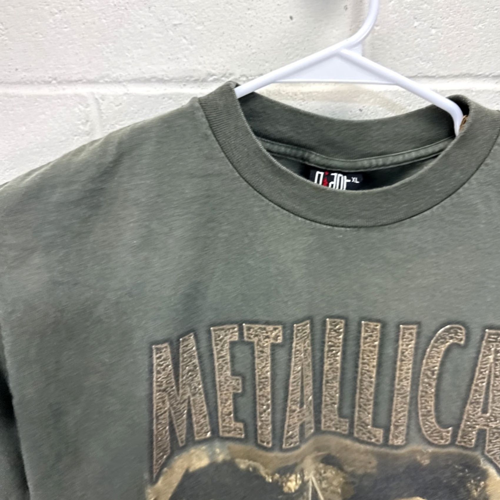 Vintage VINTAGE Giant Metallica Poor Touring Me Tour T Shirt Mens XL Green 90s Band Rock Graphic Print Sizes XL Mens Size US XL / EU 56 / 4 - 5 Thumbnail