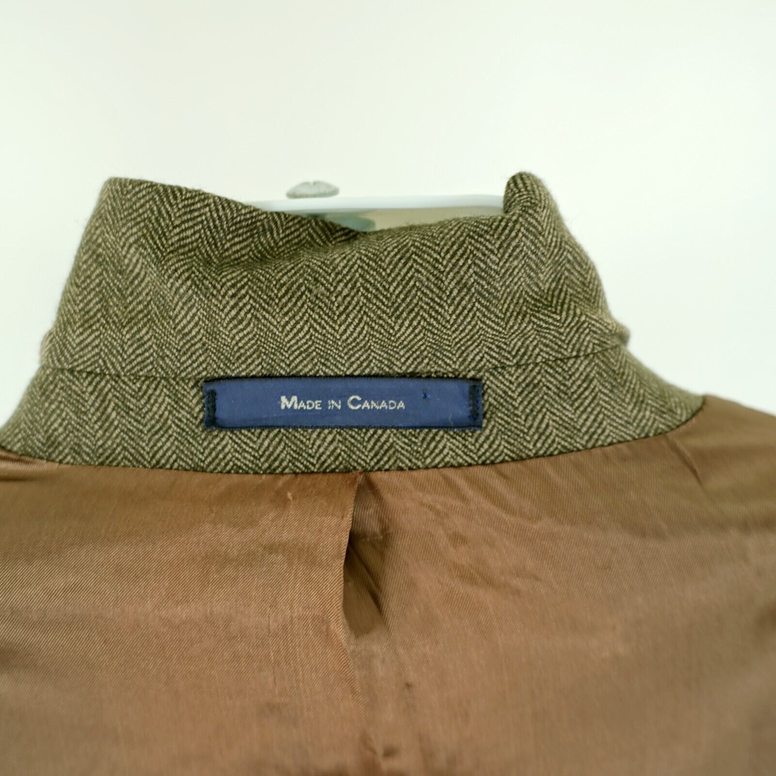 Chaps Chaps Ralph Lauren Green Herringbone 2 Button Sport Coat 40R Size 40R - 13 Thumbnail