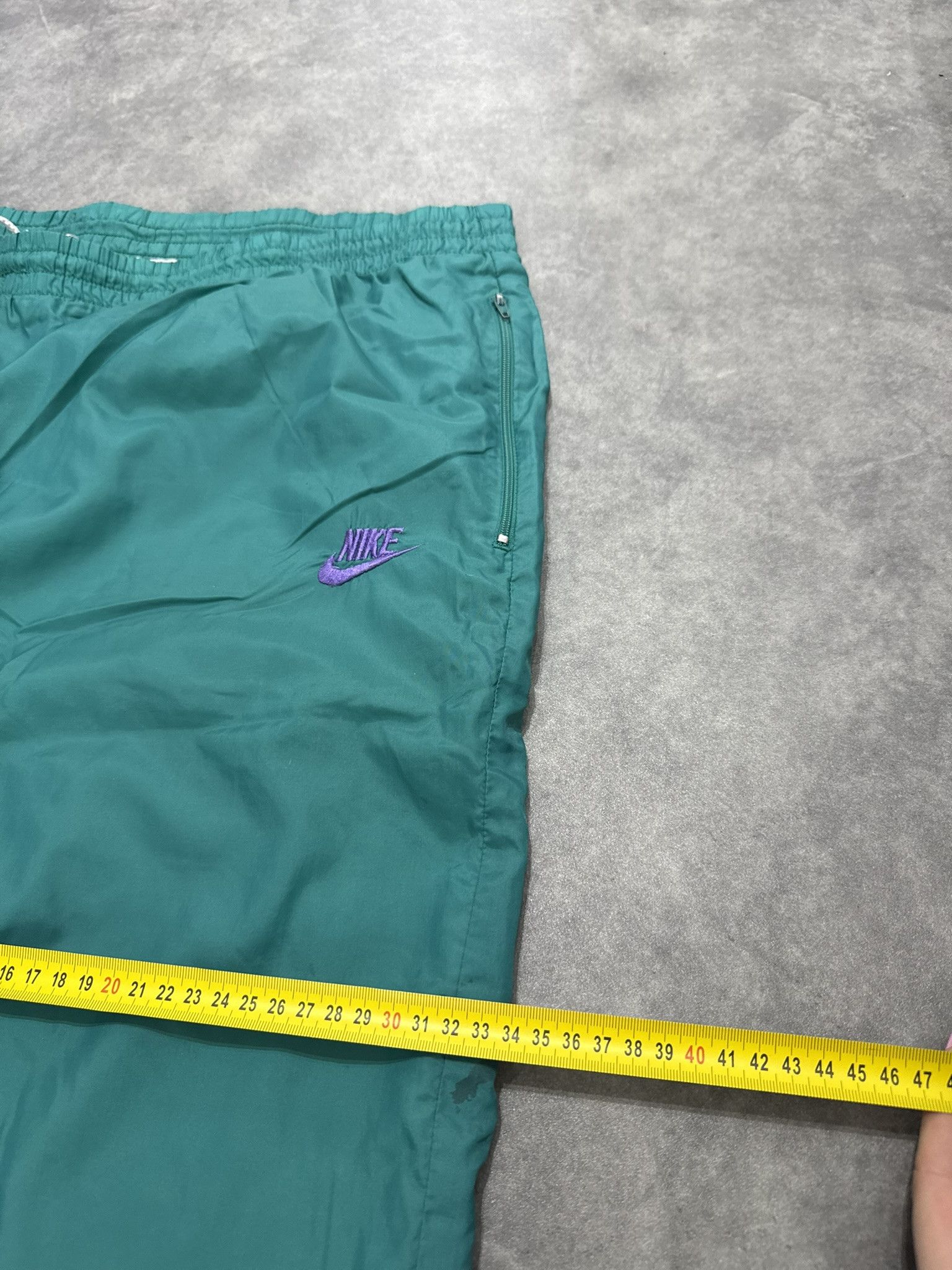 Nike Nike Vintage Windbreaker Pants - Teal Green 90 S parachute Size US 37 - 6 Thumbnail