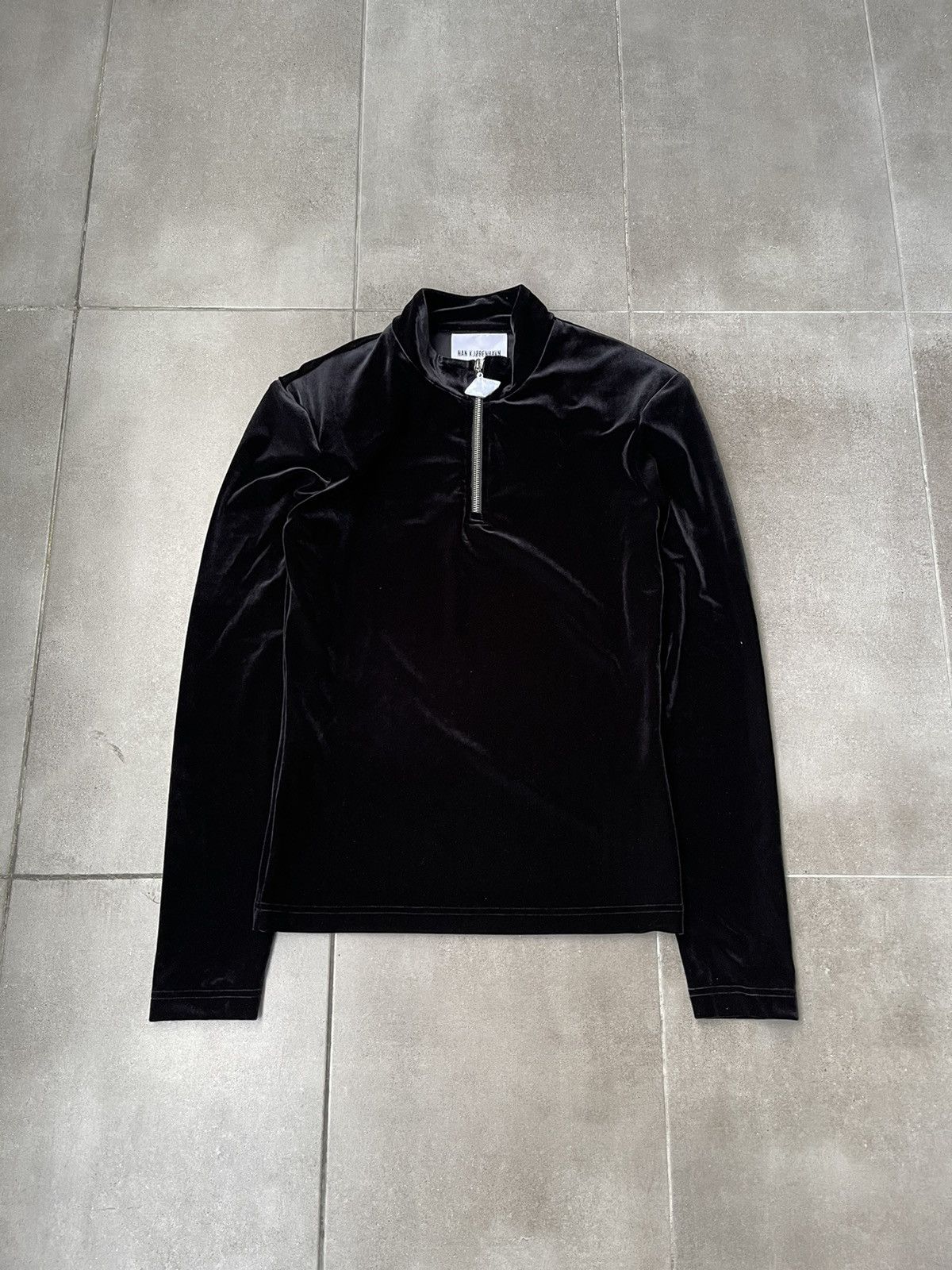 Han Kjobenhavn !DS! SS22 Han Kjobenhavn Half Zip Sharp Black Long Sleeve Size US M / EU 48-50 / 2 - 12 Thumbnail