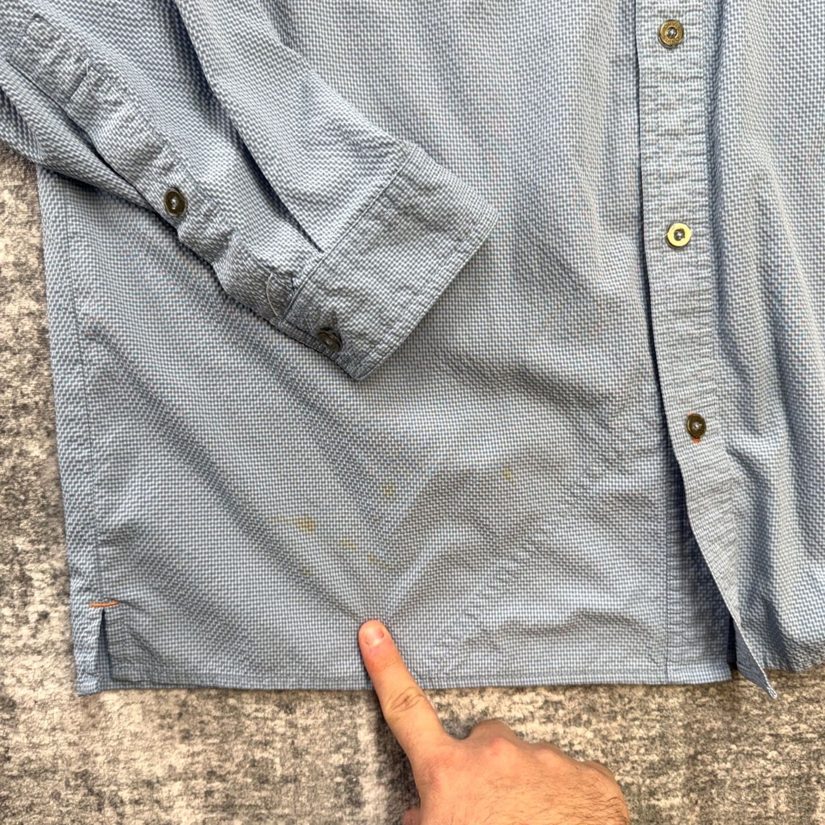 Orvis Orvis Button-Up Shirt Men L Blue Seersucker Vented Roll Tab Pocketed Casual Workwear Regular Fit Size US L / EU 52-54 / 3 - 3 Thumbnail