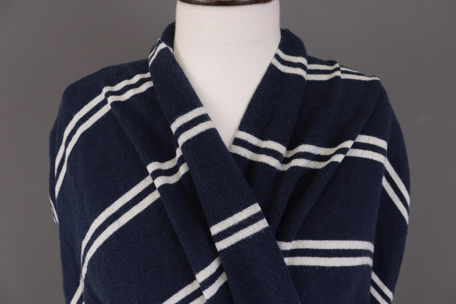 Lauren Ralph Lauren Lauren Ralph Lauren Blue Striped Silk Sweater Size S Size S / US 4 / IT 40 - 4 Thumbnail