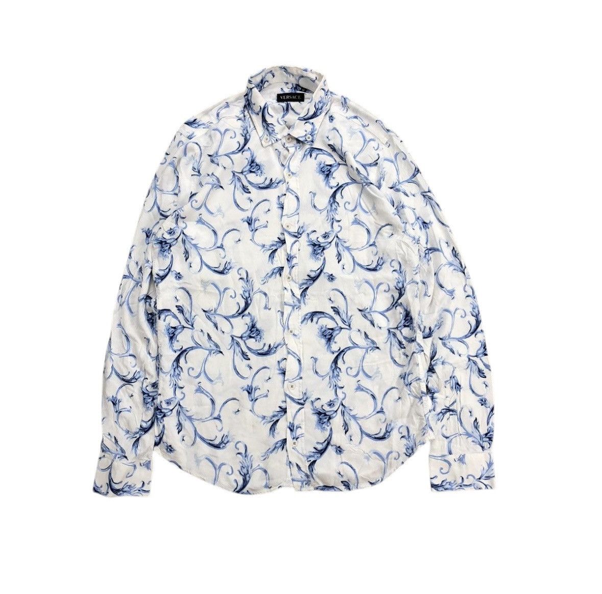 Versace 2000s Archives Versace Floral Shirt Size US M / EU 48-50 / 2 - 1 Thumbnail