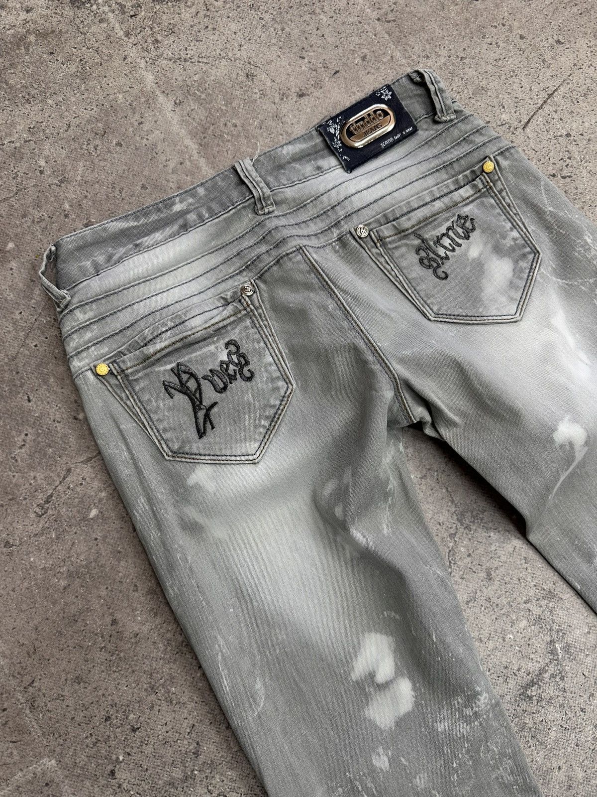14th Addiction Vintage Denim Flared Pants Miss Sixty Denim Diesel Style Size 28" / US 6 / IT 42 - 10 Thumbnail