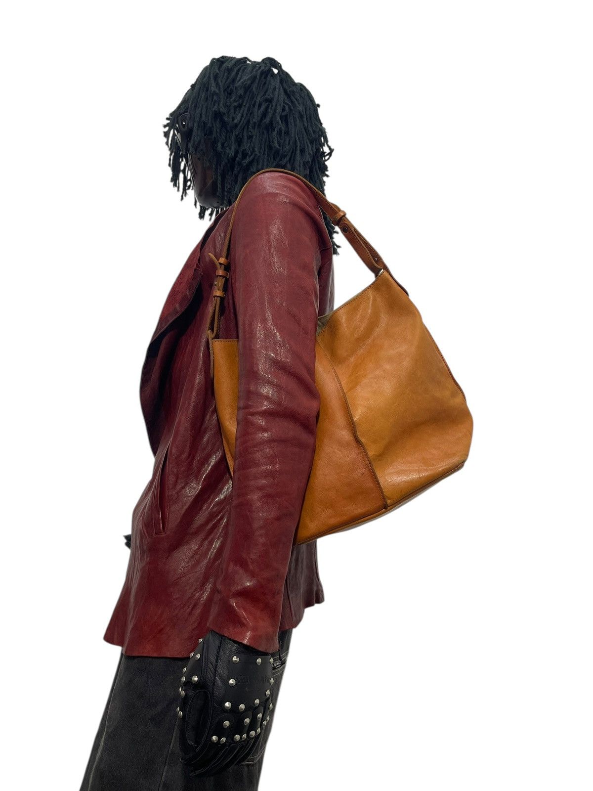 Leather Full Leather Patina Unknown Handmade Shoulder Bag 7🟩 Size ONE SIZE - 1 Thumbnail