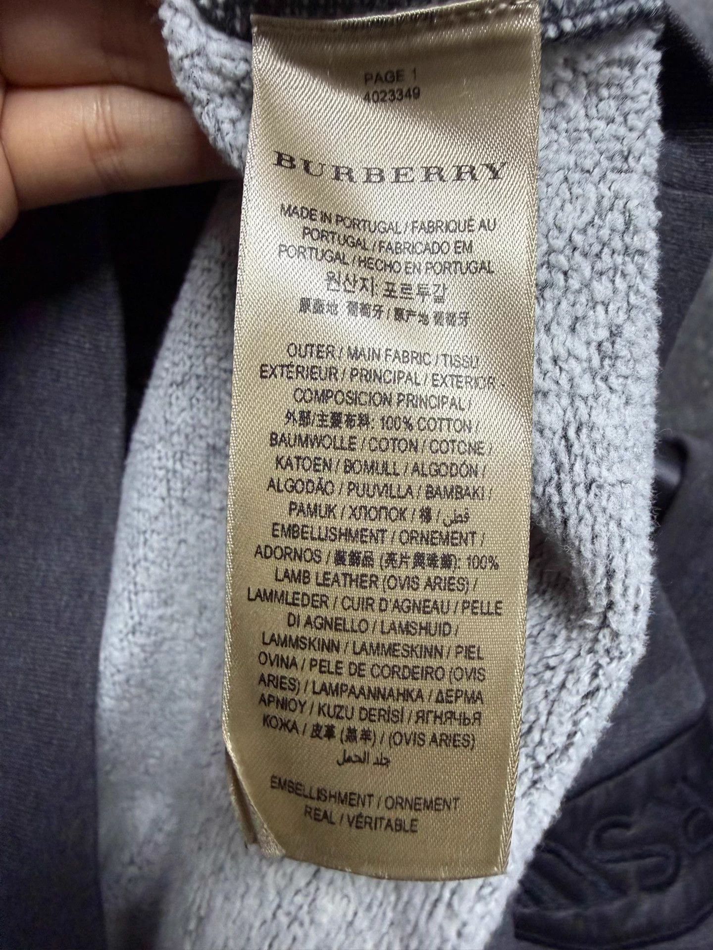 Burberry Burberry Men's Gray Knight Embroidered M Sweatshirt Size US M / EU 48-50 / 2 - 4 Thumbnail