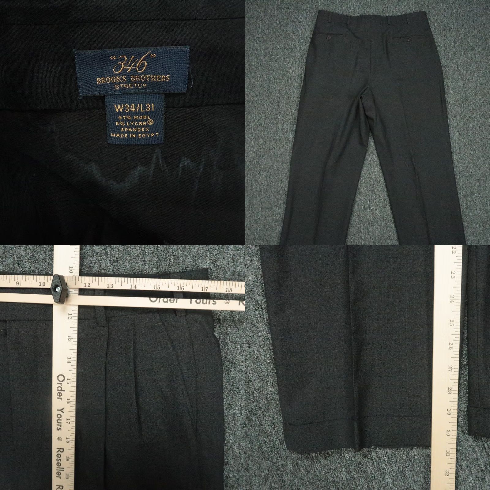 Brooks Brothers Brooks Brothers Suit Mens 40L Gray Wool Pleated Trousers 34x31 2 Piece Regular Size US 40 / EU 56 - 10 Thumbnail