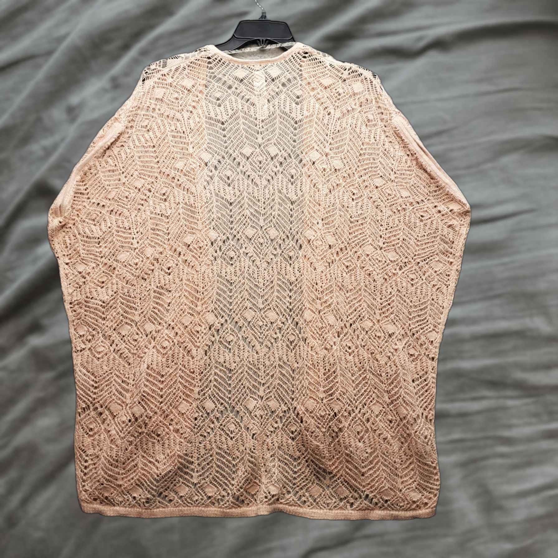 Vintage Chico's Travelers Cardigan Womens L/XL Brown Crochet Knit Sleeveless Open Front Size L / US 10 / IT 46 - 1 Thumbnail
