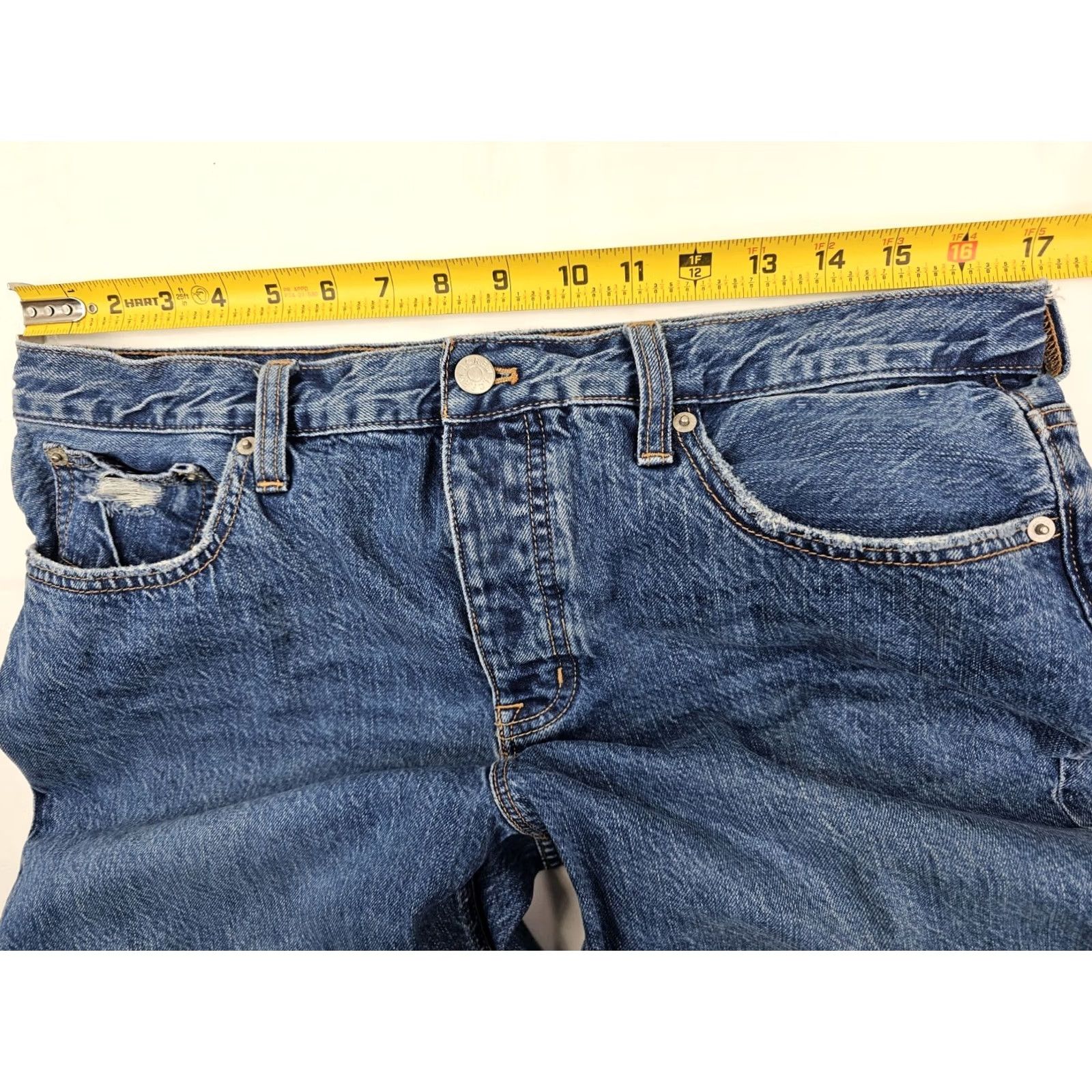 J.Crew J.CREW Slim Boyfriend Premium Edition Jeans Women 31 Distressed Medium Wash 5-Pocket Denim Jeans Mens? No Size 24" / US 00 / IT 34 - 5 Thumbnail