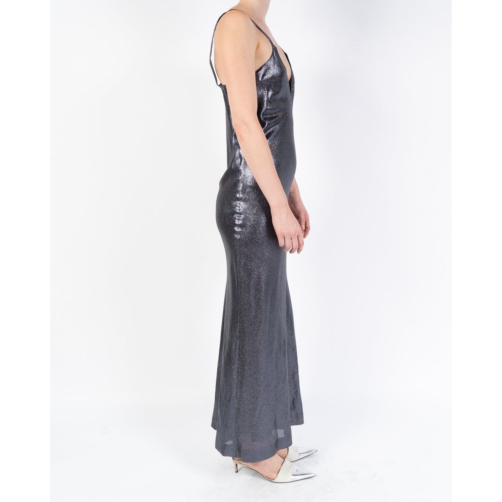 Haider Ackermann SS17 Grey Glitter Dress Size S / US 4 / IT 40 - 4 Thumbnail