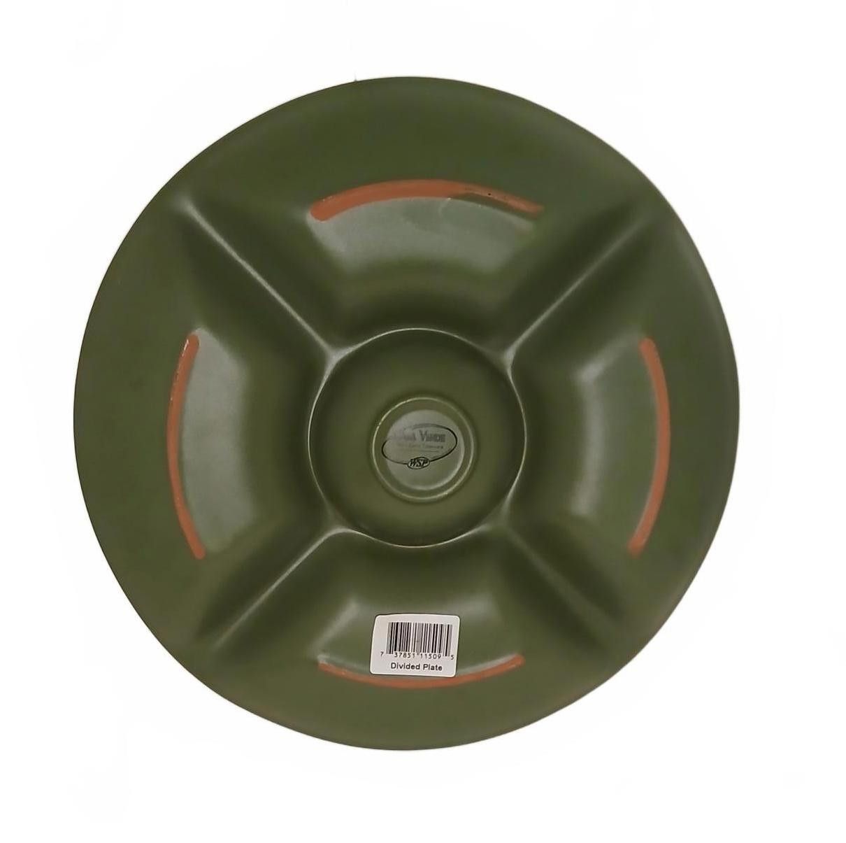 Designer Casa Verde Divided Plate Green Terra Cotta Size ONE SIZE - 4 Thumbnail