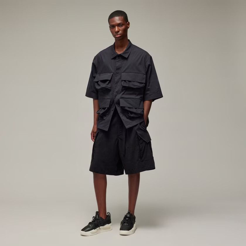 Y-3 × Yohji Yamamoto Y-3 Short Sleeve Pocket Shirt, Black XS Size US XS / EU 42 / 0 - 4 Thumbnail